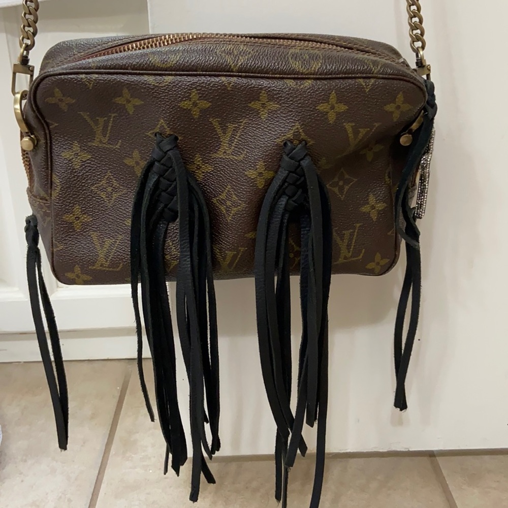 Vintage boho LV crossbody purse